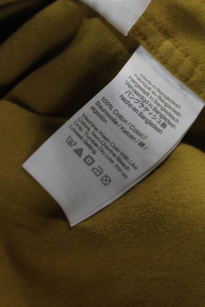 J Crew Mens Button Front Long Sleeve Collared Pocket Shirt Mustard Size XL