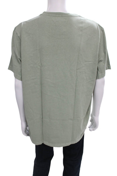 J Crew Mens Cotton Basic T-Shirt Green Crew Neck Short Sleeve Size 2XL