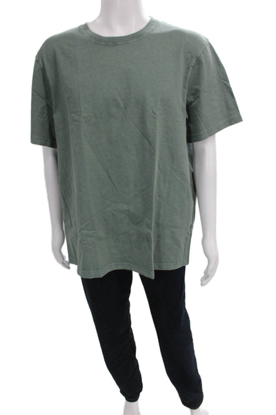 J Crew Mens Basic Green Cotton Crew Neck Short Sleeve T-Shirt Size 2XL