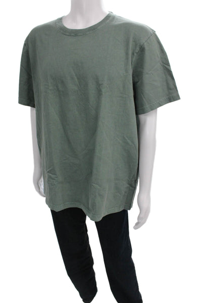 J Crew Mens Basic Green Cotton Crew Neck Short Sleeve T-Shirt Size 2XL