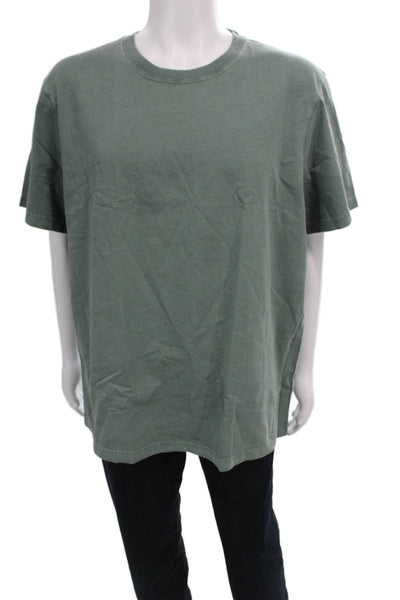 J Crew Mens Basic Green Cotton Crew Neck T-Shirt Size 2XL