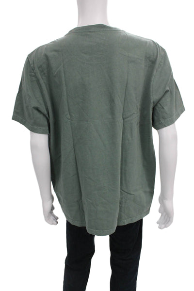 J Crew Mens Basic Green Cotton Crew Neck T-Shirt Size 2XL
