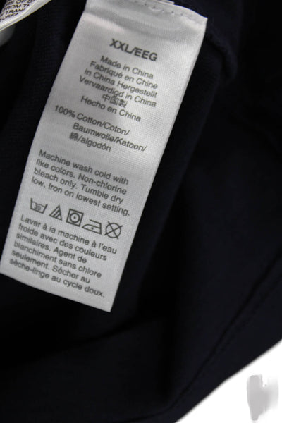 J Crew Mens Basic T-Shirt Blue Cotton Crew Neck Short Sleeve Size 2XL