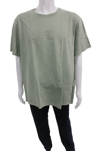 J Crew Mens Basic Solid Green Short Sleeve Cotton T-Shirt Size 2XL