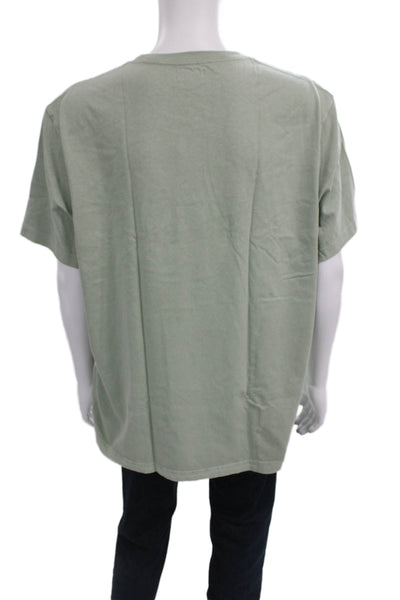 J Crew Mens Basic Solid Green Short Sleeve Cotton T-Shirt Size 2XL