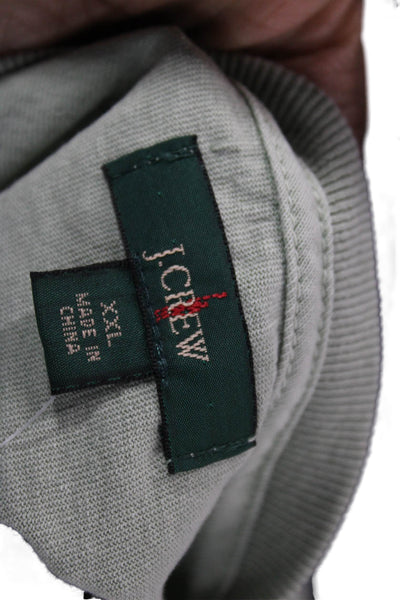 J Crew Mens Basic Solid Green Short Sleeve Cotton T-Shirt Size 2XL