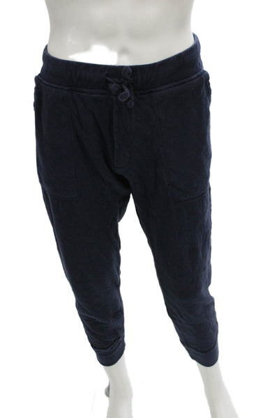 J Crew Unisex Jogger Pants Blue Cotton Drawstring Size L