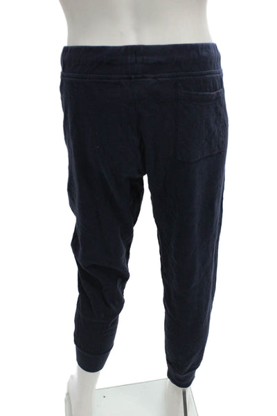 J Crew Unisex Jogger Pants Blue Cotton Drawstring Size L