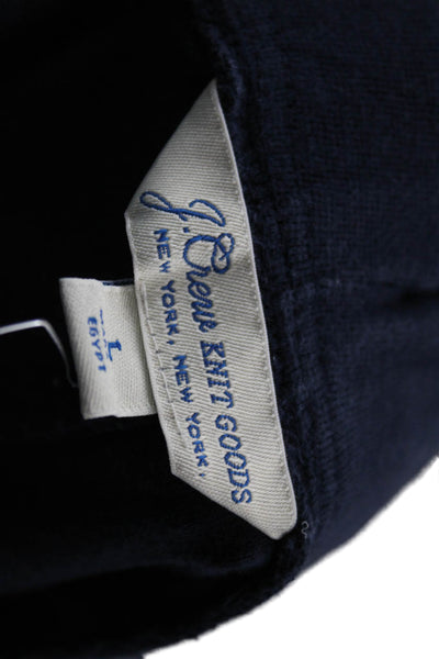 J Crew Unisex Jogger Pants Blue Cotton Drawstring Size L
