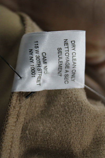 Cami NYC Women Cropped Pants Beige Polyurethane Drawstring Size XS