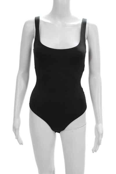 ALIX NYC Womens Black Sleeveless Scoop Neck One Piece Bodysuit Size XS
