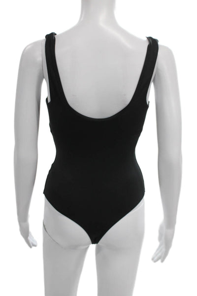 ALIX NYC Womens Black Sleeveless Scoop Neck One Piece Bodysuit Size XS