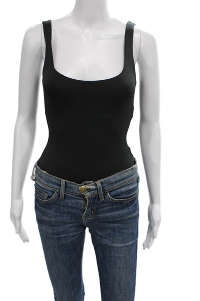 ALIX NYC Womens Black Sleeveless Scoop Neck One Piece Bodysuit Size XS