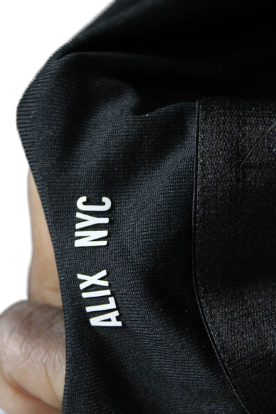 ALIX NYC Womens Black Sleeveless Scoop Neck One Piece Bodysuit Size XS