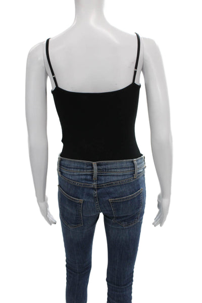Philanthropy Women One Piece Bodysuit Black Modal Scoop Neck Sleeveless Size XS