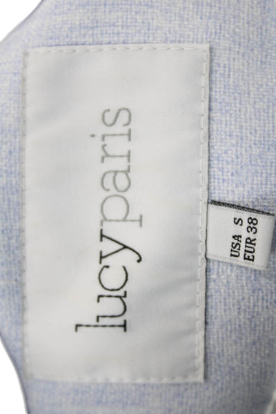 Lucy Paris Womens Basic Jacket Blue Long Sleeve Zip Polyester Size S
