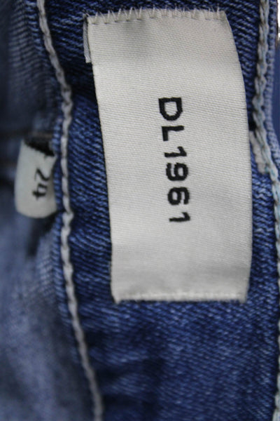 DL1961 Women Bootcut Jeans Blue High Rise Cotton Size 24