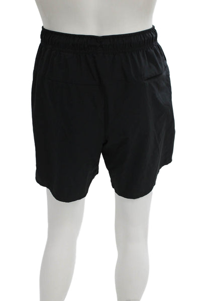 Nike Mens Athletic Shorts Black Polyester Drawstring Size M