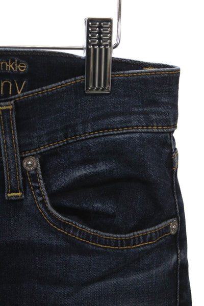 7 For All Mankind Women Ankle Jeans Blue Cotton Blend Solid Size 28