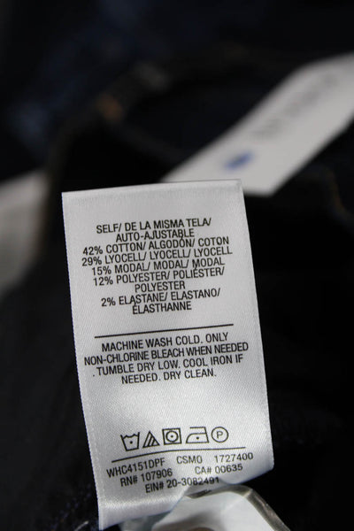 Hudson Womens Blue Skinny Jeans Mid Rise Button Closure Size 28