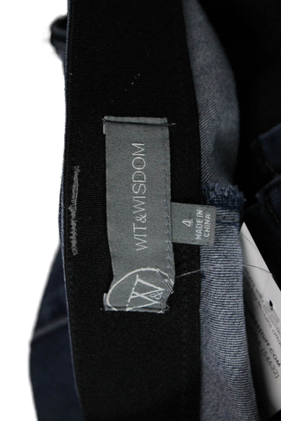 Wit & Wisdom Womens Skinny Jeans Blue Mid Rise Button Cotton Blend Size 4