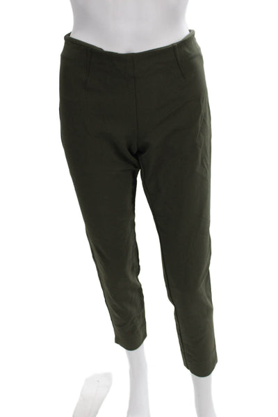 Theory Women Ankle Pants Green Zip Closure Size 6