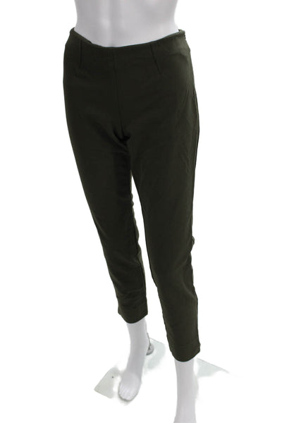 Theory Women Ankle Pants Green Zip Closure Size 6