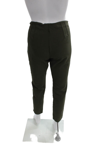 Theory Women Ankle Pants Green Zip Closure Size 6