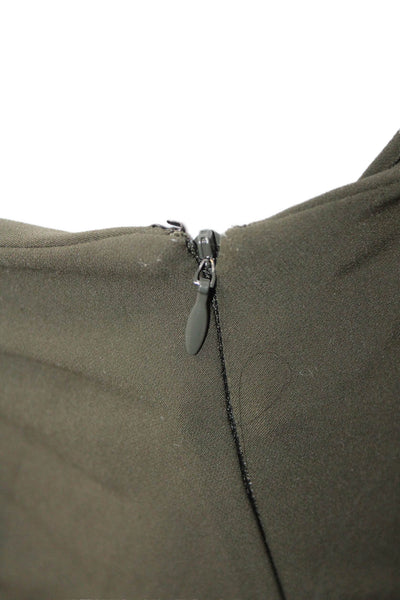 Theory Women Ankle Pants Green Zip Closure Size 6