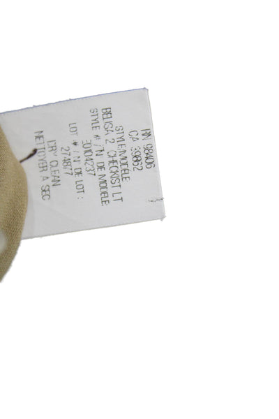 Theory Womens Khaki Pants Beige Cotton Zip Closure Size 6