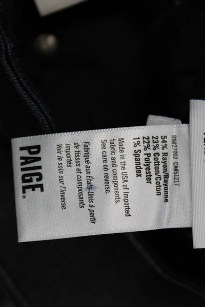 Paige Womens Skinny Jeans Blue Rayon Mid Rise Button Inseam 28 Size 29