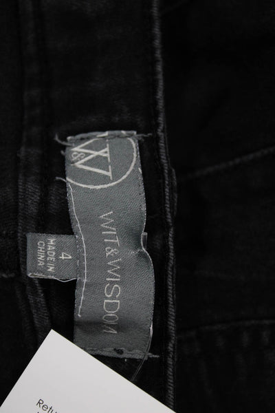 Wit & Wisdom Womens Skinny Black Cotton Jeans Size 4