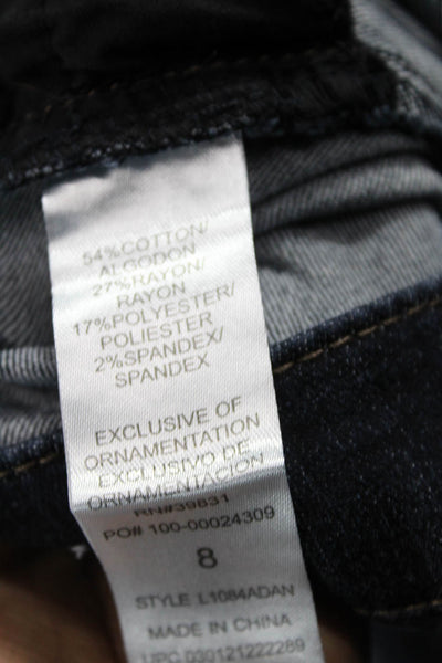 Wit & Wisdom Women Skinny Jeans Blue Mid Rise Button Cotton Size 8
