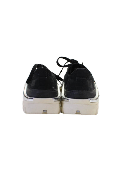 Adidas x Raf Simons Mens Lace Up Metallic Trim Detroit Runner Sneakers Black 10