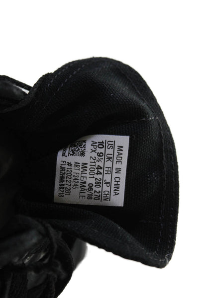 Adidas x Raf Simons Mens Lace Up Metallic Trim Detroit Runner Sneakers Black 10