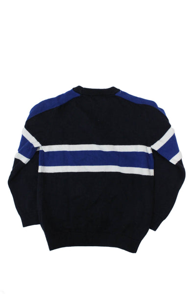 Jacadi Boys Graphic Print Crew Neck Long Sleeve Sweater Top Navy Size 8A