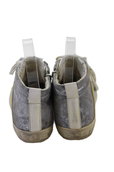 Leather Crown Womens Leather High Top Sneakers White Size 35 5
