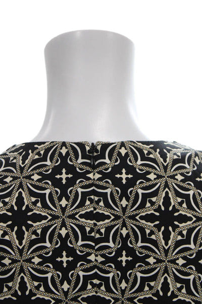 J. Mclaughlin Womens Sheath Dress Black 3/4 Sleeve Round Neck Nylon Size XS