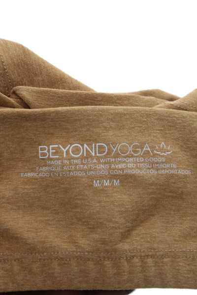 Beyond Yoga Womens Brown Polyester Square Neck Sleeveless Jumpsuit Size M