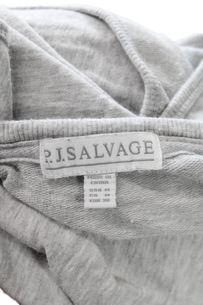 PJ Salvage Womens Scoop Neck Sleeveless Tank Top Pajama Set Gray Size S M