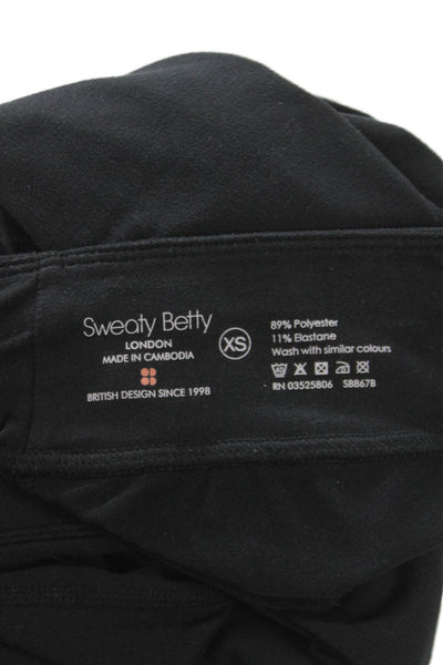 Sweaty Betty Womens Cropped Pants Black Polyester Size XS