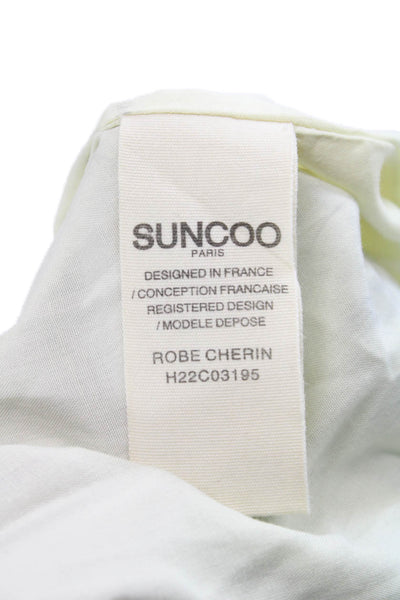 Suncoo Women Shirt Dress Multicolor Geometric Collared Long Sleeve Size 0