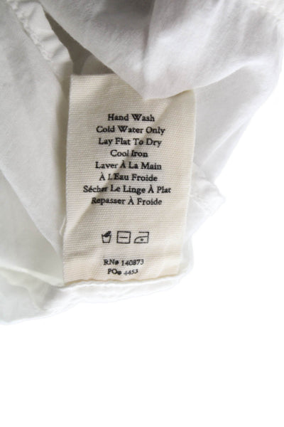 Love Shack Fancy Womens White Cotton Mini Skirt Size S