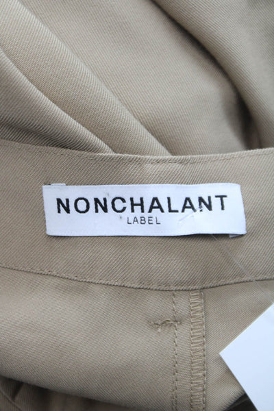 Nonchalant Label Womens Cropped Beige Rayon Pants Size M