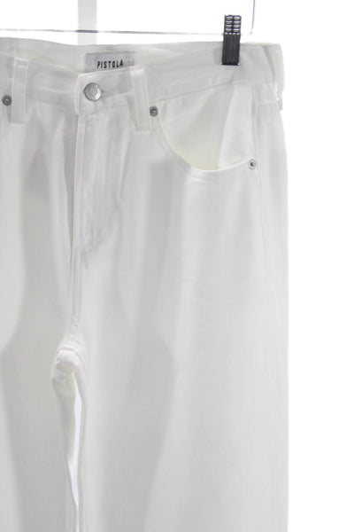 Pistola Womens Wide-Leg White Jeans Size 25