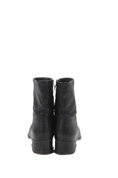 Sam Edelman Womens Leather Zip Ankle Boots Shoes Solid Black Size 8