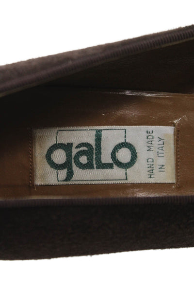 Galo Womens Suede Leather High Heels Pumps Shoes Brown Size 8.5