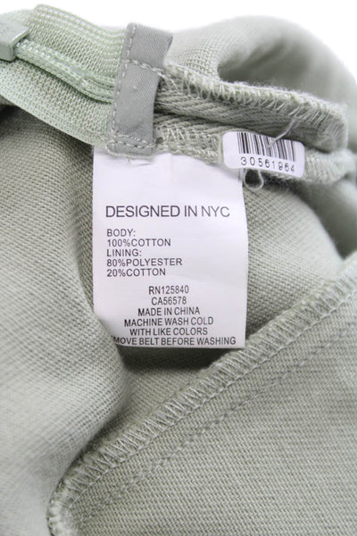 Intermix Women Sleeveless Green Cotton Square Neck Romper Zip Size 0