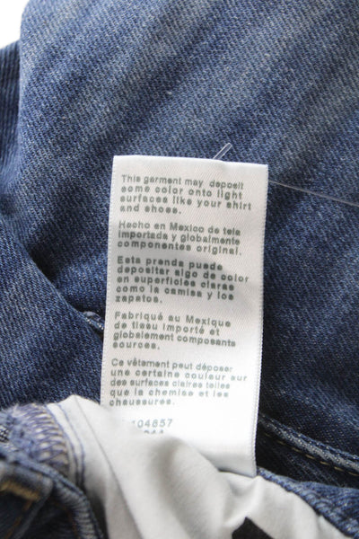 AG Adriano Goldschmied Women Cropped Jeans Blue Cotton Mid Rise Size 25