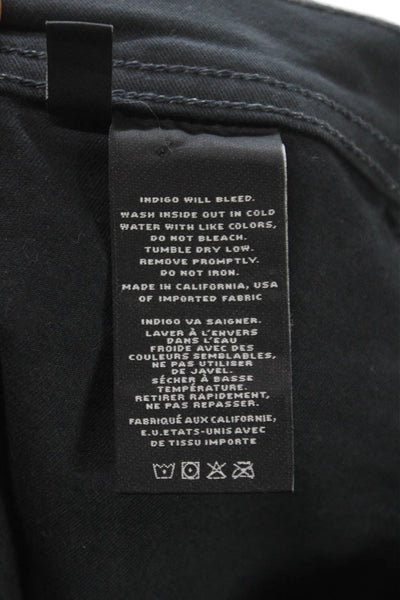 J Brand Womens Skinny Black Cotton Blend Pants Button Closure Size 25